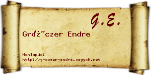 Gráczer Endre névjegykártya